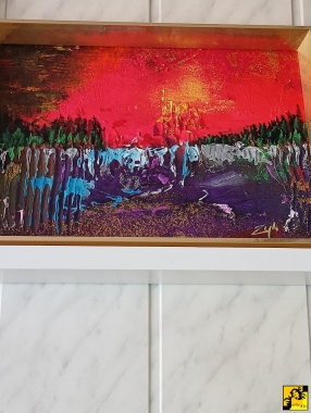 zachód słońca nad jeziorem